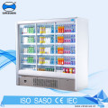 Vertical Display 4 Glass Door Cabinet Refrigerator